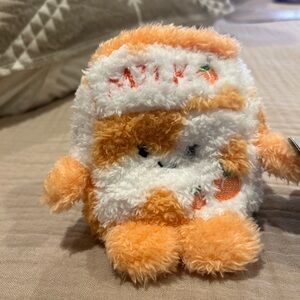 Fluffy Orange Milk Carton Stuffed Toy